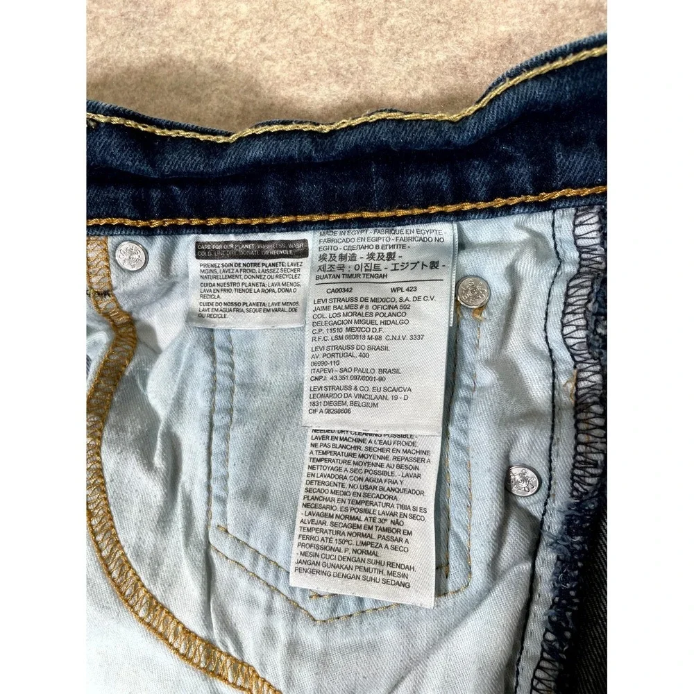 Levi's 550 Jeans Men 34x36 Blue Denim Cotton Stretch High‎ Rise Straight Leg